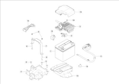 Tesla Model S 2012-2016 12V Akkumulátor és kiegészítői