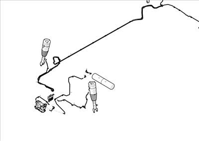 Tesla Model S 2012-2016 Légrugó sűrített levegős csövek