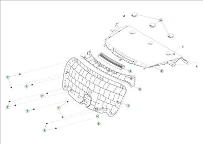 Tesla Model 3 Highland 2023-tól Csomagtér ajtó borítás