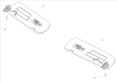 Tesla Model 3 2017-2023 Napellenzők