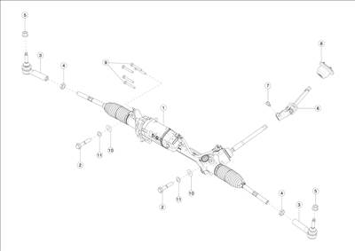 Tesla Model S 2012-2016 Alsó kormánymű és kormányrudak
