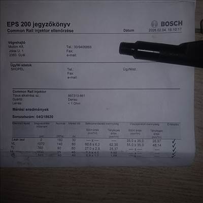 1db Opel Meriva A, Corsa C, Combo C 1.7CDTI bevizsgált  porlasztó (897313-861 ) jegyzőkönyvvel