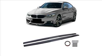 BMW F32 F33 F36 M Performance stílusú lakkozott fekete alsó küszöb spoiler szett