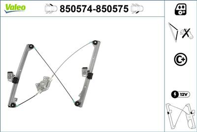 ablakemelő VALEO 850574 for SKODA, VW