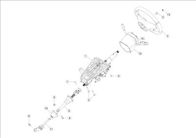 Tesla Model S 2012-2016 Felső kormánymű és kormánykerék