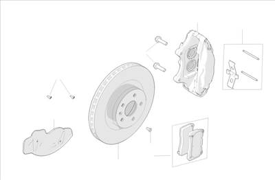 Tesla Model S 2012-2016 Első féktárcsák és fékbetétek