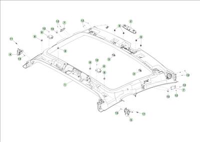 Tesla Model 3 Highland 2023-tól Tetőkárpit