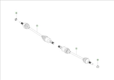Tesla Model 3 Highland 2023-tól Első féltengelyek
