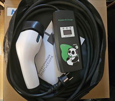 Eladó új 5m EVSE EV töltő Type 2 1 fázis (3,5kw) 6-16A EU dugó elektromos járműhöz +táska