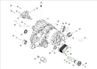Tesla Model 3 Highland 2023-tól Hátsó motor és részei