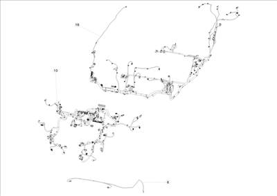 Tesla Model S 2012-2016 Alsó műszerfal és motortér kábelköteg