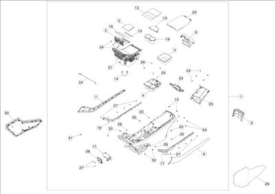 Tesla Model 3 2017-2023 Középkonzol