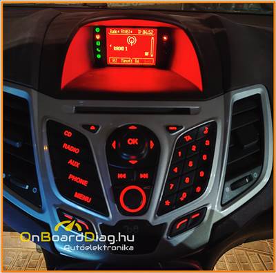 Ford Fiesta MK7 gyári rádió fejegység javítás