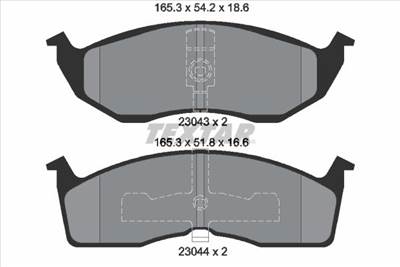 Fékbetét készlet TEXTAR 2304301 for CHRYSLER, DODGE