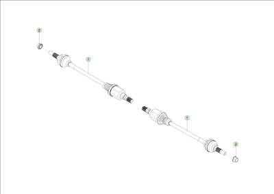 Tesla Model 3 Highland 2023-tól Hátsó féltengelyek