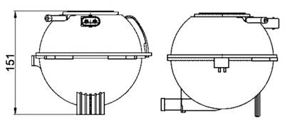 MAHLE CRT 22 000S - hűtőfolyadék kiegyenlítőtartály AUDI BMW SEAT SKODA VW