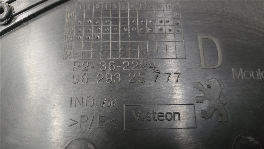 Peugeot 206 elektromos jobb első ajtókárpit 9629325777 2. kép