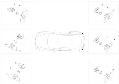 Tesla Model S 2012-2016 Tolatószenzor (Sofőrsegéd)