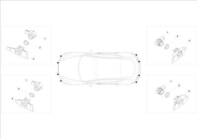Tesla Model S 2012-2016 Tolatószenzor (Parksegéd)
