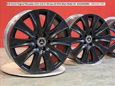 R18 5x112 Original Mercedes A B C CLA E S V  class 8J ET41 gyári alufelnik felnik 18" 8x18 18col