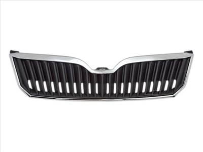 Skoda Superb II. 2013.06.01-2015.06.01 utángyártott új hűtődíszrács, fekete, krómkerettel 3t0853668b9b9