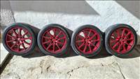  5x114.3 lyukosztású 17" használt alufelni, rajta 215/50 használt Bridgestone nyári gumi gumi 
