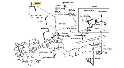 89425-71090 8942571090 Toyota Hiace / Hilux / Land Cruiser Kipufogógáz Hőmérséklet Érzékelő (2.4 D 2GDFTV, 2.8 D 1GDFTV, 2015–)
