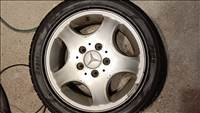  5x112 lyukosztású 15" használt alufelni, rajta 195/50 használt nyári gumi gumi 