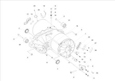 Tesla Model S 2012-2016 Hátsó nagy motor és részei
