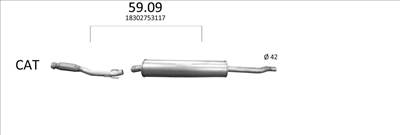 EDEX 59.09 - kipufogó közép dob