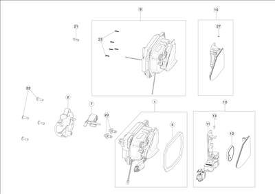 Tesla Model S 2012-2016 Töltőcsatlakozó