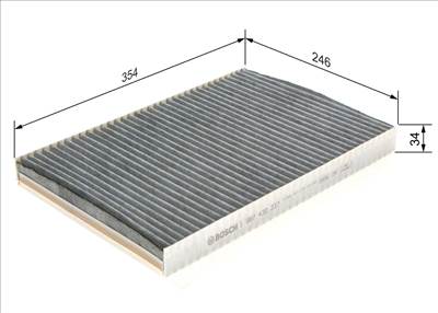 szűrő, utastér levegő BOSCH 1 987 432 337 for MERCEDES-BENZ, CITROËN, PEUGEOT