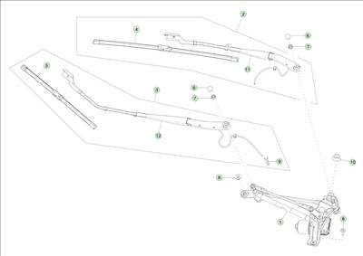 Tesla Model Y 2020-tól Ablaktörlők és motorok