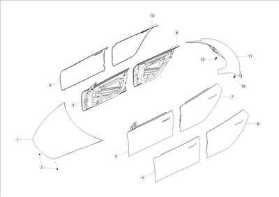 Tesla Model 3 2017-2023 Ajtók és csomagtér ajtók