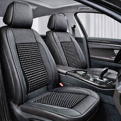Ülésvédő deréktámasszal, szellőző, prémium, fekete, Ice Silk, Autolife 02379