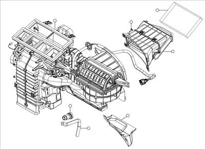 Tesla Model S 2012-2016 Fűtőbox részei és pollenszűrő
