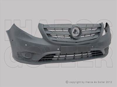 Mercedes Vito 2014-2019 W447  - Első lökhárító sötétszürke szenzoros+szenz.tartók