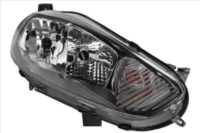Ford Fiesta 2013.02.01-2017.05.01 utángyártott új bal első fényszóró H7/H15 fekete ház (motorral) DEPO 1789946