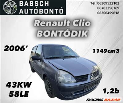 Renault Clio II bontott alkatrészei