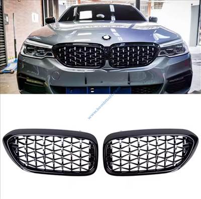 BMW G30 G31 G38 Diamond króm-fekete, hűtőrács / vese