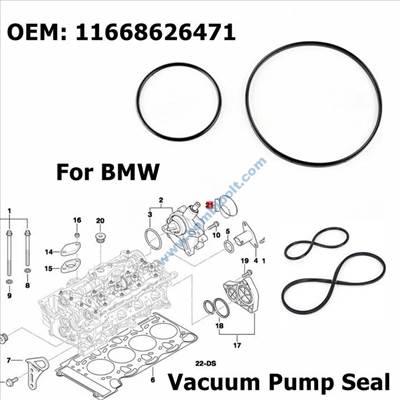BMW vákumszivattyú tömítés szett E46 E60 E61 E84 E90 E91 E92 E93 E63 E64 E65 E66 E53 E70 E71
