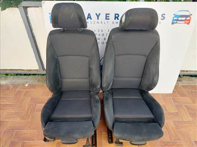 BMW E90 fekete szürke alcantara combtámaszos sport ülés ülésszett ajtókárpittal