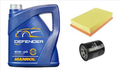 Suzuki Wagon R olajcsere szett 1.3 G13BB motorszám, levegőszűrő, olajszűrő, Mannol Defender, Mannol 