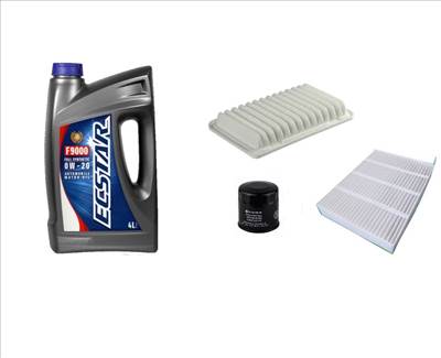 Suzuki Splash olajcsere szett 1.0-1.2 levegőszűrő, olajszűrő, pollenszűrő, Suzuki gyári motorolaj EC