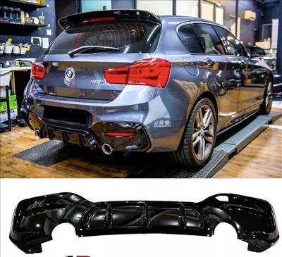 BMW F20 F21 LCI M paket hátsó lökhárító diffúzor / fényes fekete / 2015-2019