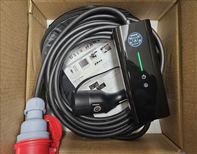 Eladó új 10m EVSE EV töltő Type 2 3 fázis (11KW) 6-16A +táska 