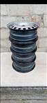 5x112 lyuk 16/6 ezüst,v.fekete Vw/Audi/Skoda/Seat acél felni, rozsdamentes, jó állapotú
