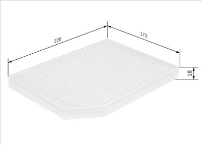 szűrő, utastér levegő BOSCH 1 987 432 027 for RENAULT