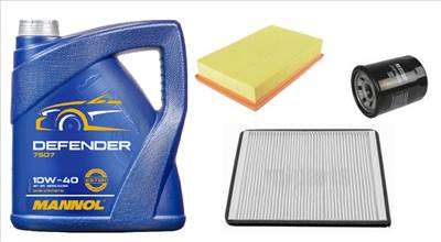 Suzuki Wagon R olajcsere szett 1.3 G13BB motorszám, levegőszűrő, olajszűrő, pollenszűrő, Mannol Defe