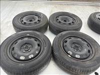 5x100 lyukosztású 15" használt (gyári felni) lemezfelni, rajta 195/65 eldobós nyári gumi gumi 